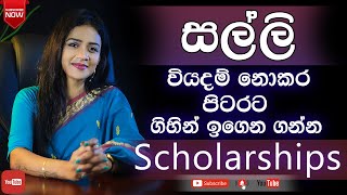 පිටරට ගිහින් ඉගෙන ගන්න මේ තියෙන්නෙ ඔයාට Scholarships [upl. by Rafiq]