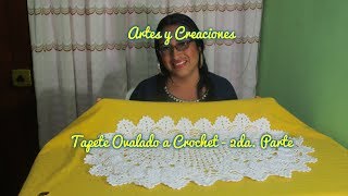 TAPETE OVALADO A CROCHET  2DA PARTE [upl. by Aerehs]