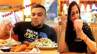 foodvlog INDIANS TRY AMERICAN FOOD IN DUBAI [upl. by Rosemaria105]