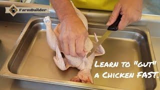 Chicken Evisceration Tutorial 30 second method chicken butchering pasturedpoultry [upl. by Forrest]