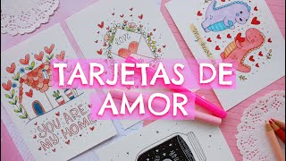 TARJETAS PARA MI NOVIO con DIBUJOS AESTHETIC de AMOR 💖 MANUALIDADES para SAN VALENTÍN [upl. by Novanod116]