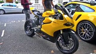 Yellow Ducati 1199 Panigale wTermignoni Exhaust [upl. by Lyndon89]