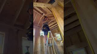 Shed Build Part 5 shed electrician electricity diyproject homeimprovement construction [upl. by Elyagiba380]