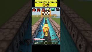 Minecraft Arrows Vs Armor 🤯🤔 shorts minecraft viralshorts [upl. by Hieronymus]