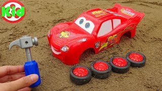 Lắp ráp xe ô tô đua lightning mcqueen  đồ chơi trẻ em B1246P Kid Studio [upl. by Dercy]