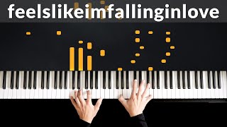 feelslikeimfallinginlove  Coldplay  Tutorial of my Piano Cover [upl. by Giardap]