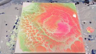 GlowintheDark Dustpan PourAcrylic Pour Painting Beginner [upl. by Elisa]