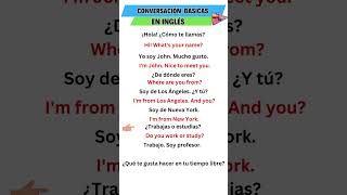 Conversación básica en Inglés english aprendeinglesrapidoyfacil [upl. by Asyl]