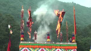 14th Kunzig Shamar Rinpoche Cremation in Nepal 31072014  himali sherpa [upl. by Ynner508]