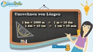 Längen umrechnen  mm cm dm Meter km  Klasse 5 ★ Wissen [upl. by Edgell]