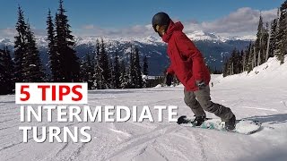 5 Tips for Intermediate Sliding Turns  Snowboard Tutorial [upl. by Atnod]