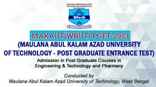 MAKAUT WBUT PGET2023 II ONLINE APPLICATION amp EXAM FEES II DATE OF EXAMINATION II ALL DETAILS HERE [upl. by Erret]