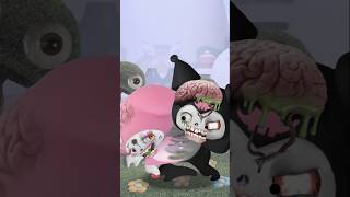 Kurozombie 20🌸 vs KITTY B Mutant👁 kuromi mymelody animation sanrio hellokitty [upl. by Nolak]