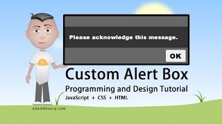 Custom Alert Box Programming JavaScript CSS HTML Tutorial [upl. by Nic820]