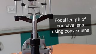 To find focal length of concave lens using convex lens  Class 12th experiments  practicals [upl. by Leonor]