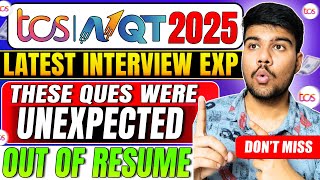 🚨Unexpected TCS NQT 2025 Interview Questions Be Ready for Anything😱 [upl. by Airdnaxila]