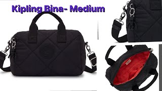 Kipling Bina Medium Handbag Bag review with detachable shoulder strap  Life of Faye [upl. by Ataeb503]