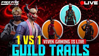 1vs1Guild TrialsFREE FRIE LIVE IN TELUGU livetelugu freefire gulidTrials [upl. by Osgood335]