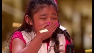 Angelica Hale GOLDEN BUZZER after Burning Down AGT with quotGIRL ON FIREquot  Americas Got Talent [upl. by Jojo717]