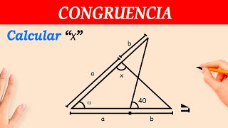 CONGRUENCIA de TRIANGULOS  ejercicios resueltos paso a paso [upl. by Tallie]