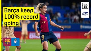 HIGHLIGHTS  FC Barcelona vs SD Eibar Liga F 202425 Matchday 8 [upl. by Adnilam]