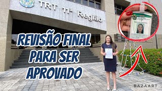 CONCURSO TRT 11  COMO FAZER A REVISÃO FINAL NAS ÚLTIMAS SEMANAS  TJAA [upl. by Llekcir]