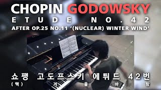 Chopin  Godowsky Etude no42  after Op25 No11 Nuclear Winter Wind 쇼팽 고도프스키 에튀드 42번 [upl. by Ahsimal311]