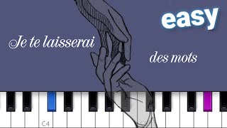 Patrick Watson  Je te laisserai des mots EASY PIANO TUTORIAL [upl. by Vinson]