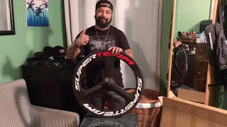 70mm Carbon Tri Spoke Wheel UNBOXING 📦 Createlifenow [upl. by Tengdin333]