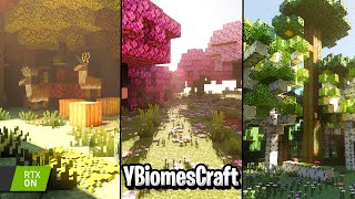 ADDON de BIOMAS pra MINECRAFT PE 121  yBiomes Craft addon  MODS para MINECRAFT BEDROCK [upl. by Steere348]