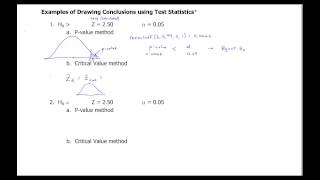 Drawing Conclusions using Test Statistics [upl. by Giraud]