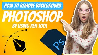 Background remover by using Pen tool on Photoshop photoshop backgroundremover design [upl. by Sherard]