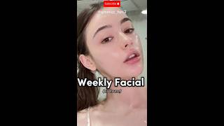 weekly facial at home🌷✨skincare facial beautytips fyp diyskincare ytshorts aesthetic [upl. by Yarw]