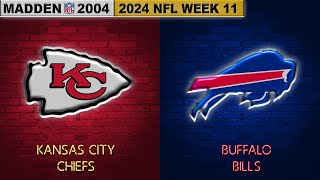 Madden NFL 2004 Mod  Kansas City Chiefs vs Buffalo Bills  2024 NFL Week 11 [upl. by Monah137]