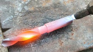 This steel hardening technique is not taught in schools quality TAPS hand drills [upl. by Inalaehon]