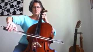 Cello lesson right arm elbow swing [upl. by Anavrin]