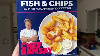 Gordon Ramsays fish and chip frozen dinner review [upl. by Esir]