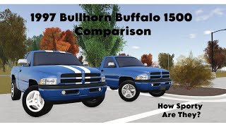 ROBLOX Greenville 1997 Bullhorn Buffalo 1500 Comparison [upl. by Willetta]