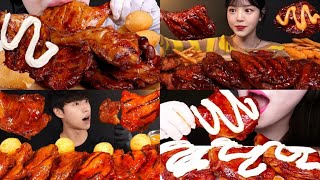 ASMR BBQ Chicken Mukbang Compilation  Grilled Chicken Asmr  Satisfying eating sounds [upl. by Bricker]