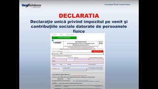 Declaratia unica 20232024  Venituri din activitati independente [upl. by Sirovaj764]