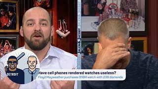 Mike Golic Jr reveals watch tattoo after being asked if jerks wear watches  Jalen amp Jacoby  ESPN [upl. by Ehgit]