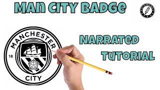 How to draw soccer badgesLearn to draw Man city badgeDraw famous soccer badges [upl. by Bohon]