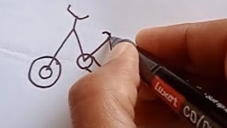 easy cycle drawing 🚴‍♀️🚴‍♀️ [upl. by Leach]