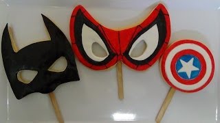 tutorial how to make superhero cookies step by step [upl. by Shaya]