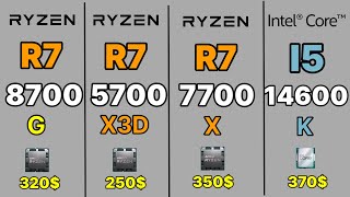 R5 5700X3D VS R7 5800X3D VS R7 8700G VS R7 7700X VS İ5 14600K RYZEN R5 5700 X3D GAMİNG BENCHMARK [upl. by Adlaremse583]