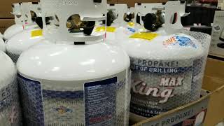 Costco Empty 20 Propane tanks with Gauge 25 [upl. by Scrope]