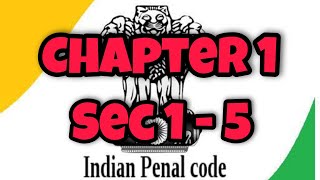 IPC Chapter 1  Applicability of IPC  Section 1  5  in Hindi [upl. by Zerep]