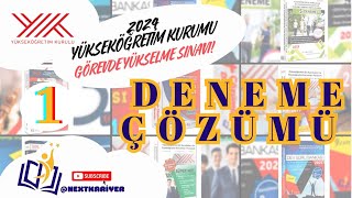 2024 YÜKSEKÖĞRETİM KURUMU GÖREVDE YÜKSELME SINAVI DENEME  1 ÇÖZÜM [upl. by Redlac]