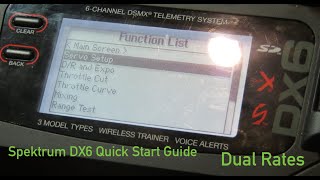 Spektrum DX6 Dual Rates Expos and Reversing Channels [upl. by Strander]