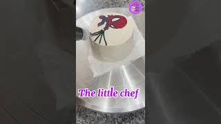 MAKING SPIDER THEMED BENTO CAKE SPIDER CAKE DECORATION🕷️foryou bentocakethemedcakespidermanyt [upl. by Halika]